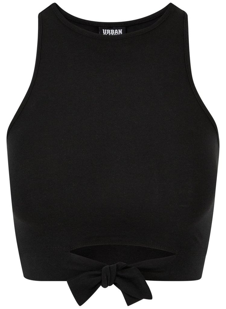 Urban Classics - Kurzes Top Frontknoten für Damen TN1052 (XL) (Schwarz)