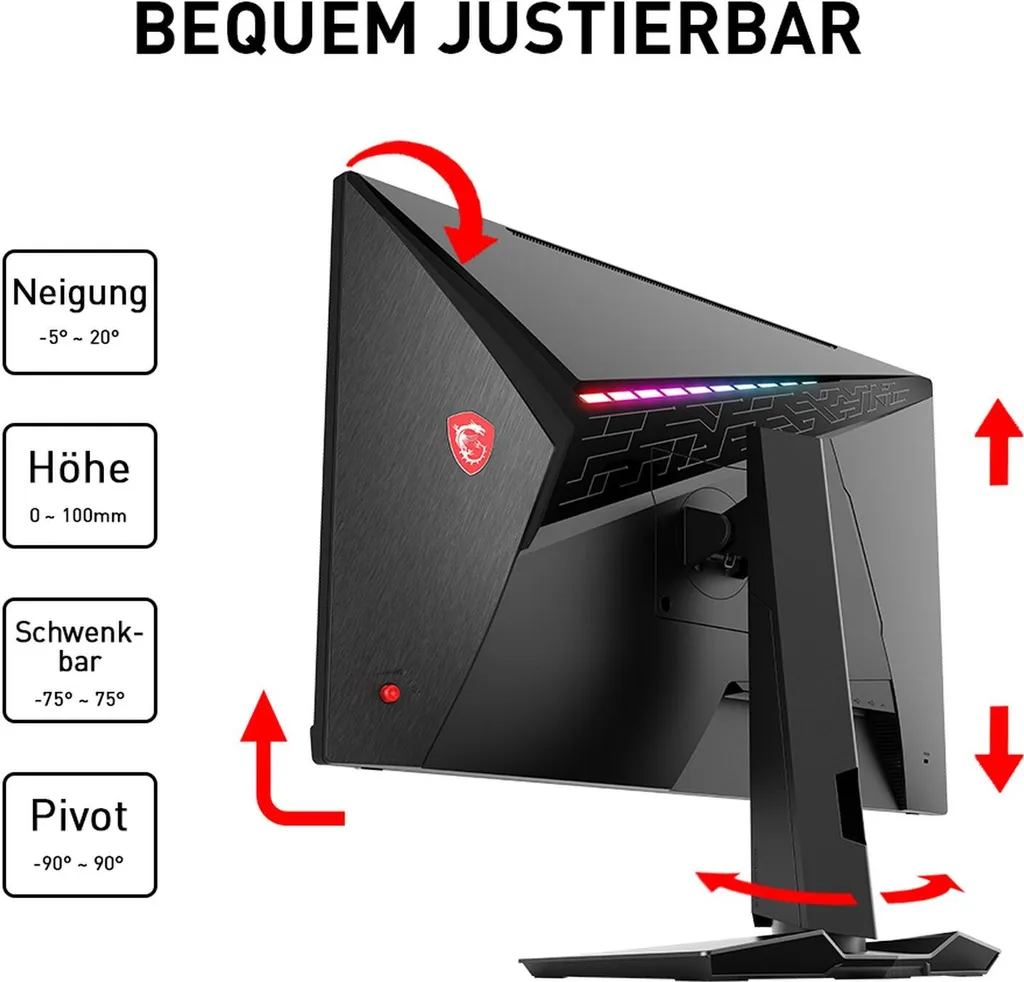 Écran PC MSI Optix MAG274QRF-QD Dalle Rapid IPS 1ms Quantum Dot Noir - 4