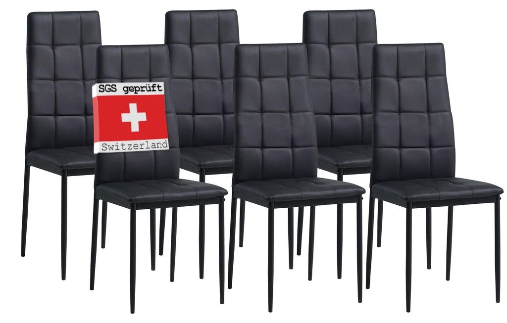 Židle do jídelny Albatros RIMINI Set of 6, černá - Obrázek produktu 