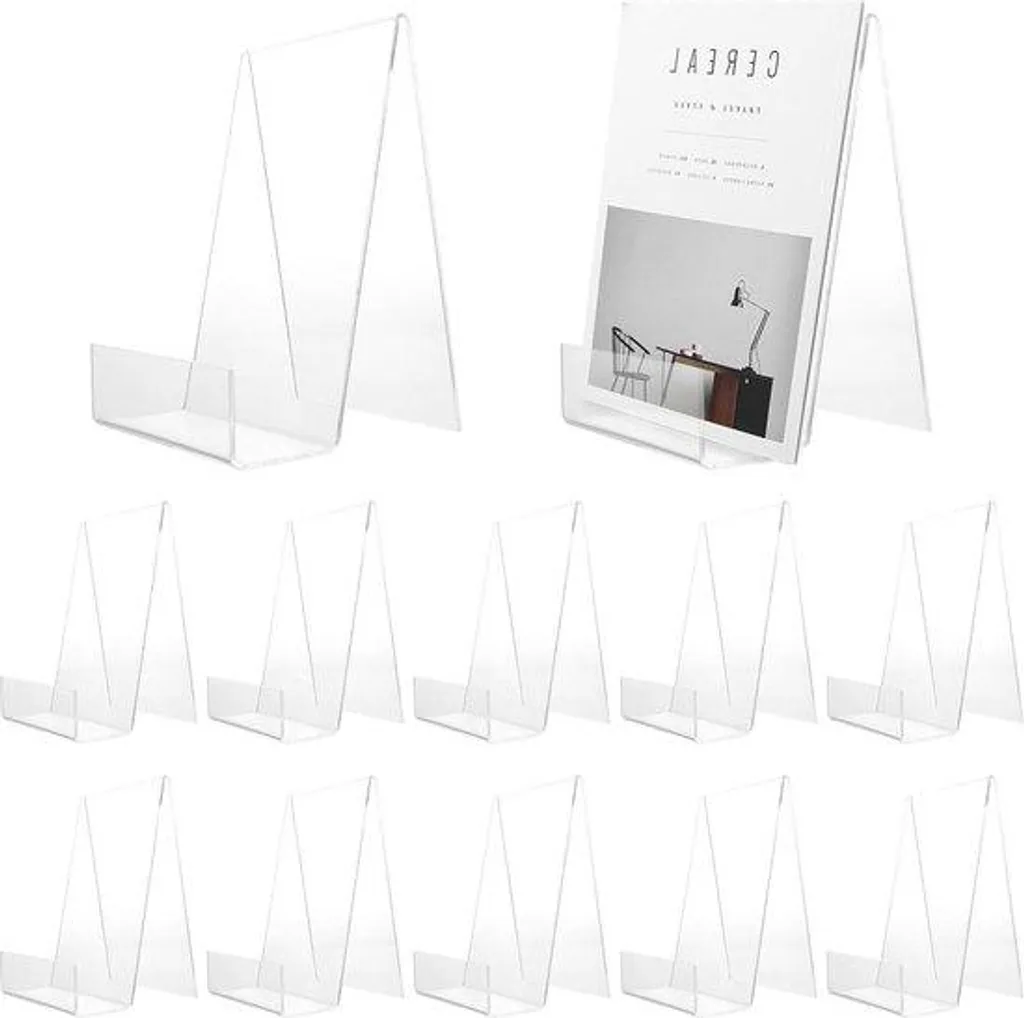 Lot de 12 présentoirs acrylique haute transparence 105 x 75 x 90 mm luxe
