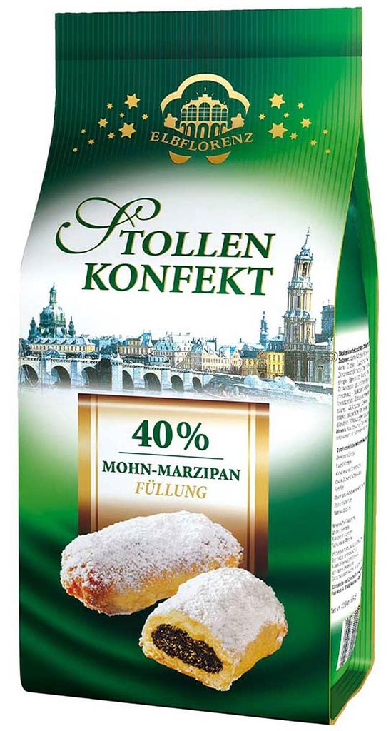 Elbflorenz Stollenkonfekt Mohn-Marzipan 350g Produktbild 