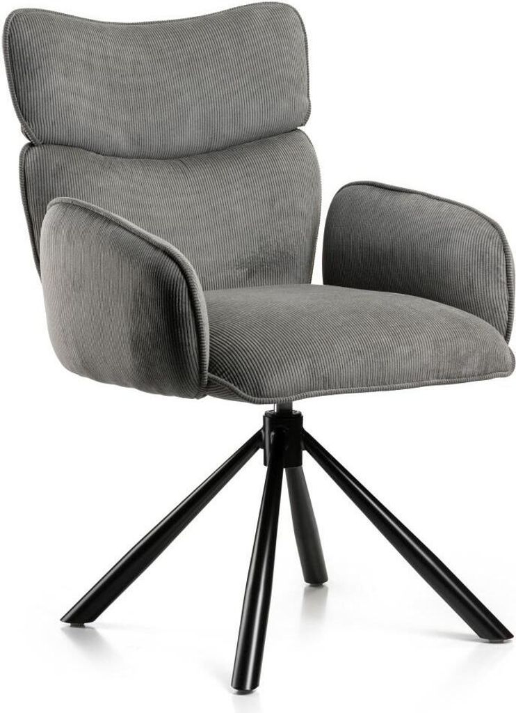 HowHomely | Stolička Tudor - sivá - ergonomická kancelárska Obrázok produktu 