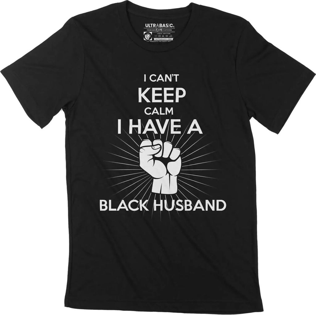 Herren Grafik T-Shirt Ich kann mich nicht beruhigen ich habe einen schwarzen Ehemann blm – I Can't Keep Calm I Have A Black Husband Blm