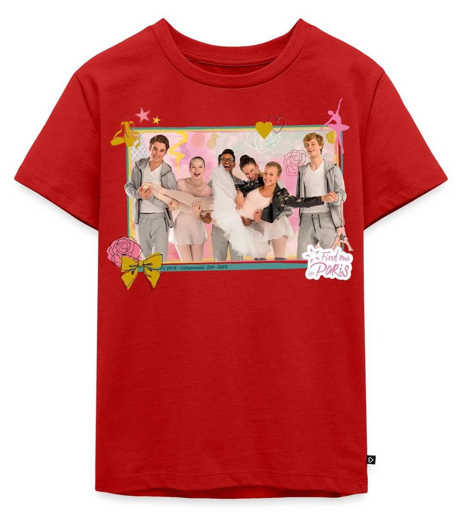 Spreadshirt Find me in Paris Charaktere Kinder Premium T-Shirt, 98/104 (2 Jahre), Rot