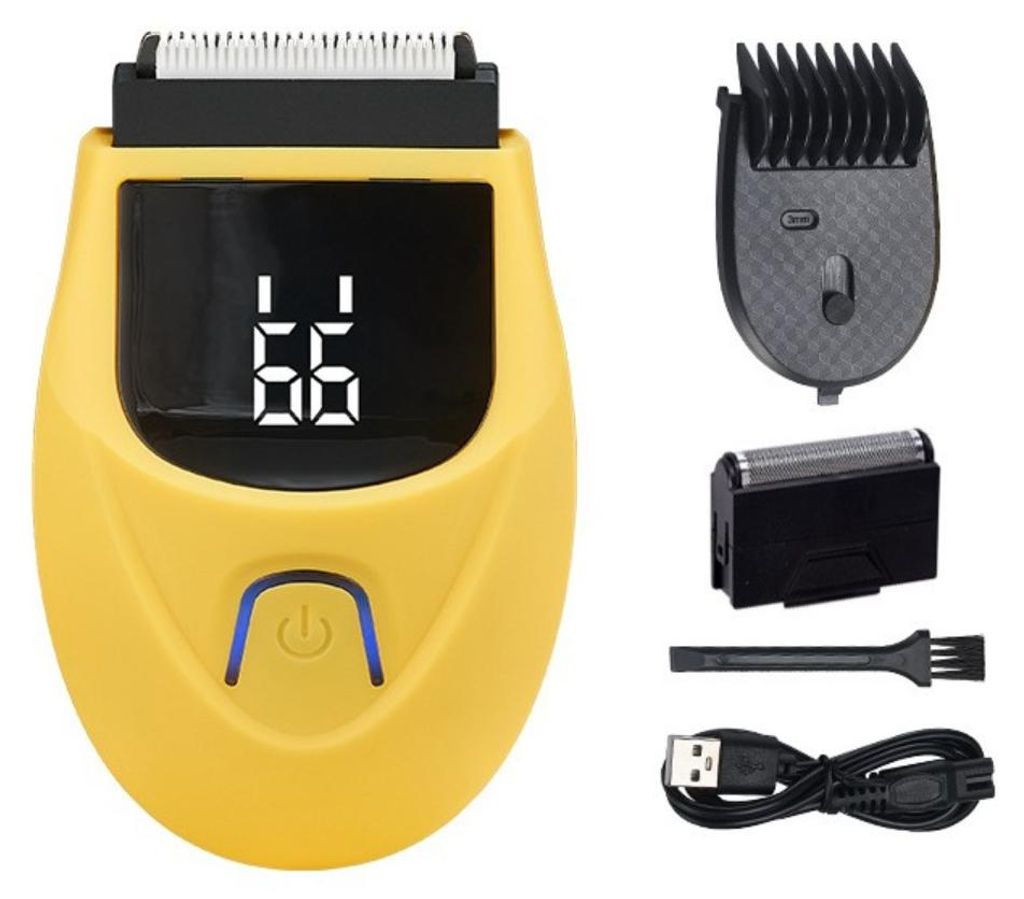 INF 2-in-1 Rasierer und Barttrimmer, LED-Akkuanzeige, 90-min, ABS-Gehäuse Gold