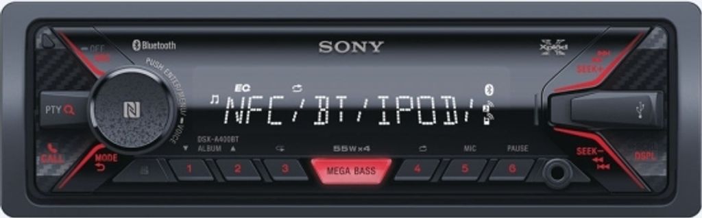 SONY DSX-A410BT Autorádio (1 DIN) bez optickej mechaniky so Obrázok produktu 3