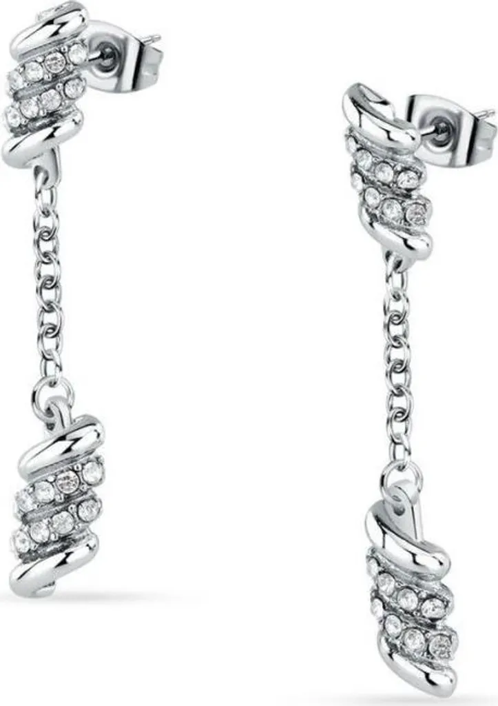 Boucles d'oreilles élégantes avec cristaux clairs SAWZ09 - Style Intemporel