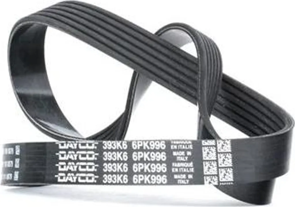 Courroie d'accessoires striée 6PK996 DAYCO haute résistance élastique