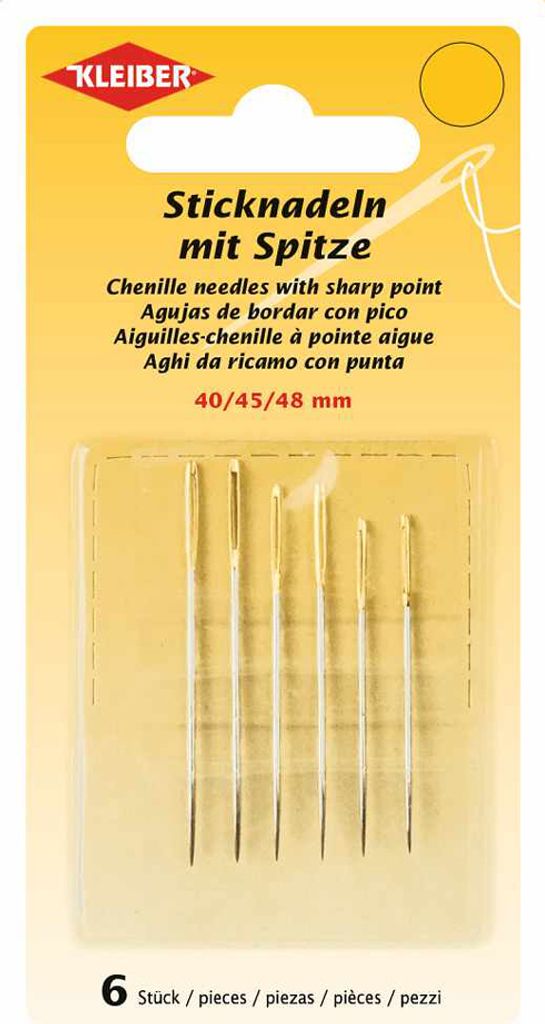 KLEIBER Sticknadel-Set mit Spitze 6-teilig mit Goldöhr Produktbild 1