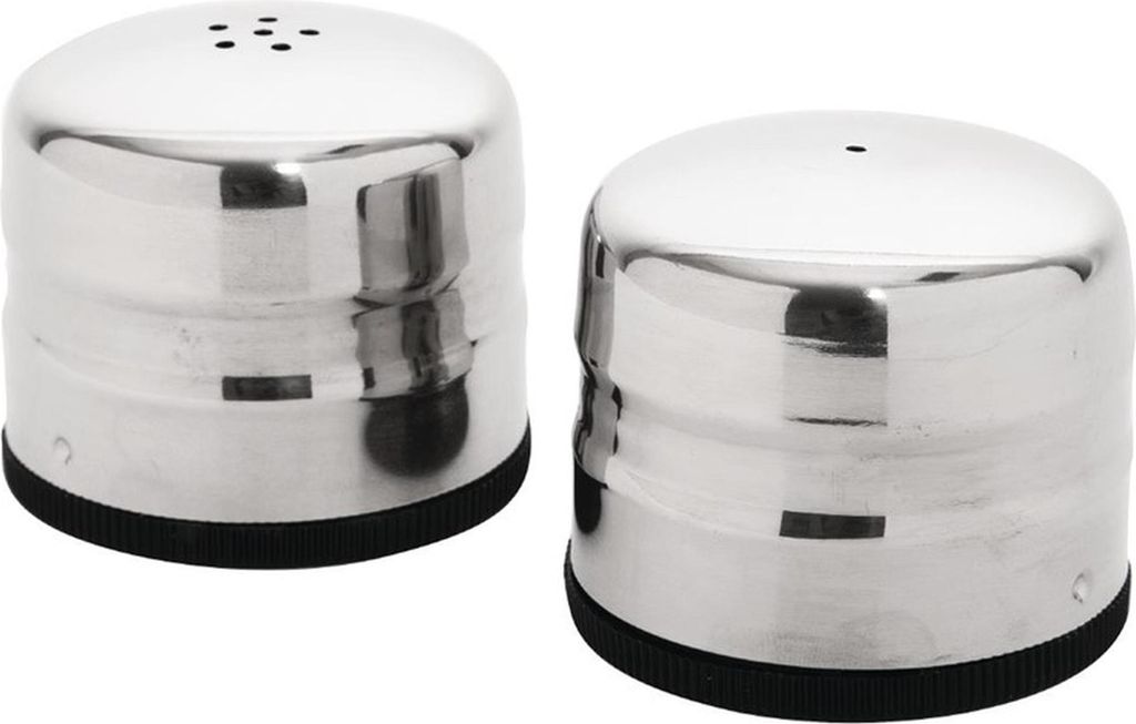 Olympia Jumbo Salz- und Pfefferstreuer | 140ml | Edelstahl | 4 Sets