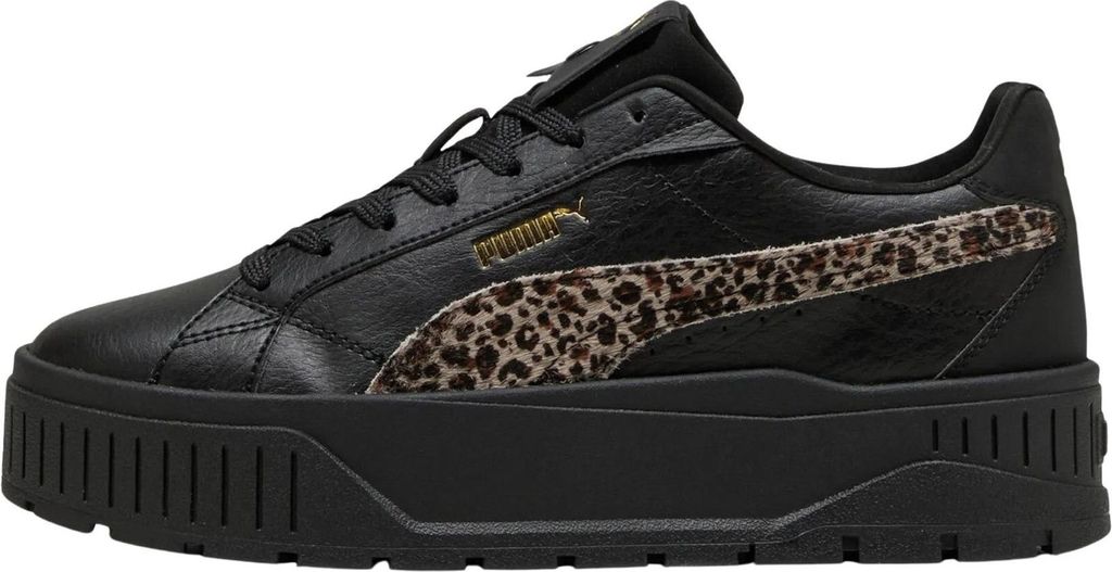 Puma Damen-Sneaker Karmen II Animal Flair Black-Dusky Gray Leopard-Schwarz-Mehrfarbig, Farbe:schwarz, UK Größe:8