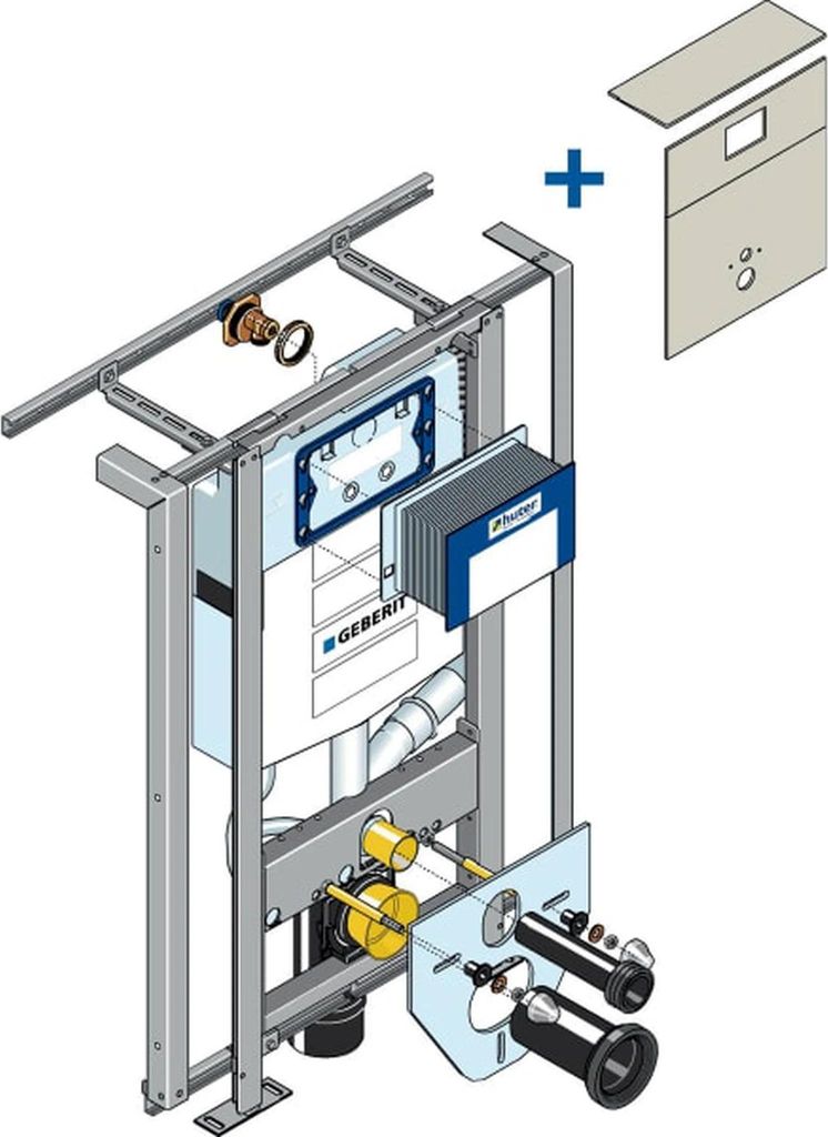 Geberit Huter Montageelement WWC UP320 Reno für Massivbau, mit Beplankung, 1 Stk.