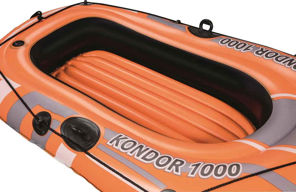 Bateau gonflable robuste 155x93cm avec valves sécurité et PVC épais - 28