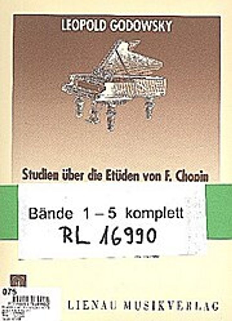 53 Studien über die Etüden von Chopin, davon 22 für die linke Hand, Klavier, 5 Bde.