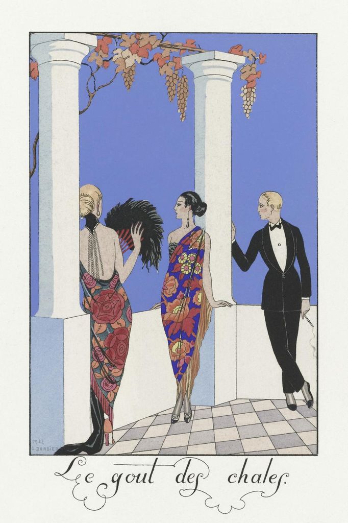 Plakat 40x60cm Le Gout Des Chales, Barbier Vintage für Salon