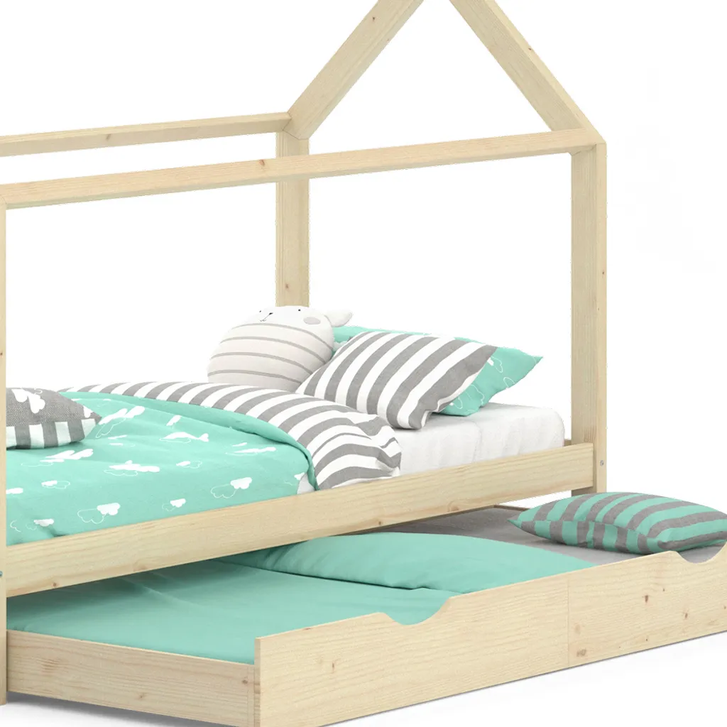 Lit cabane Vitalispa Wiki 90x200 cm pour optimiser les chambres - 6