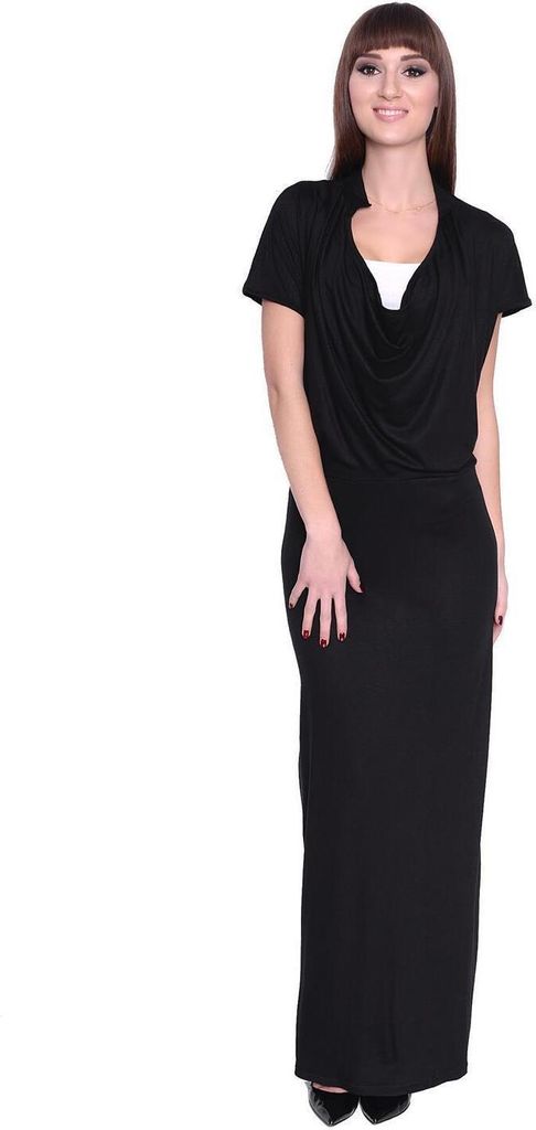 Damen Kleid Dress Maxikleid Lang : Schwarz M/L 38/40 Produktbild 