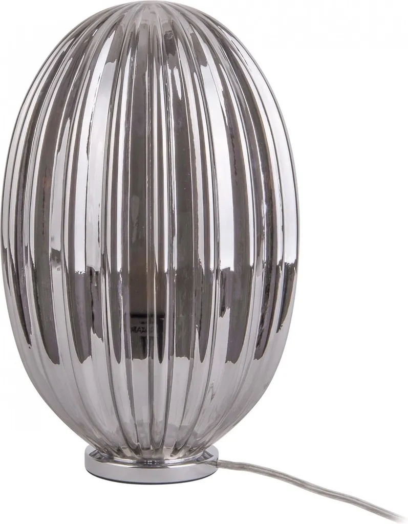 Lampe tactile intelligente en verre gris Leitmotiv 31cm culot E27 40W