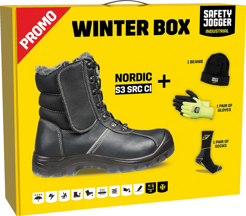Chaussures sécurité Safety Jogger 84012 Winterbox anti-froid noires