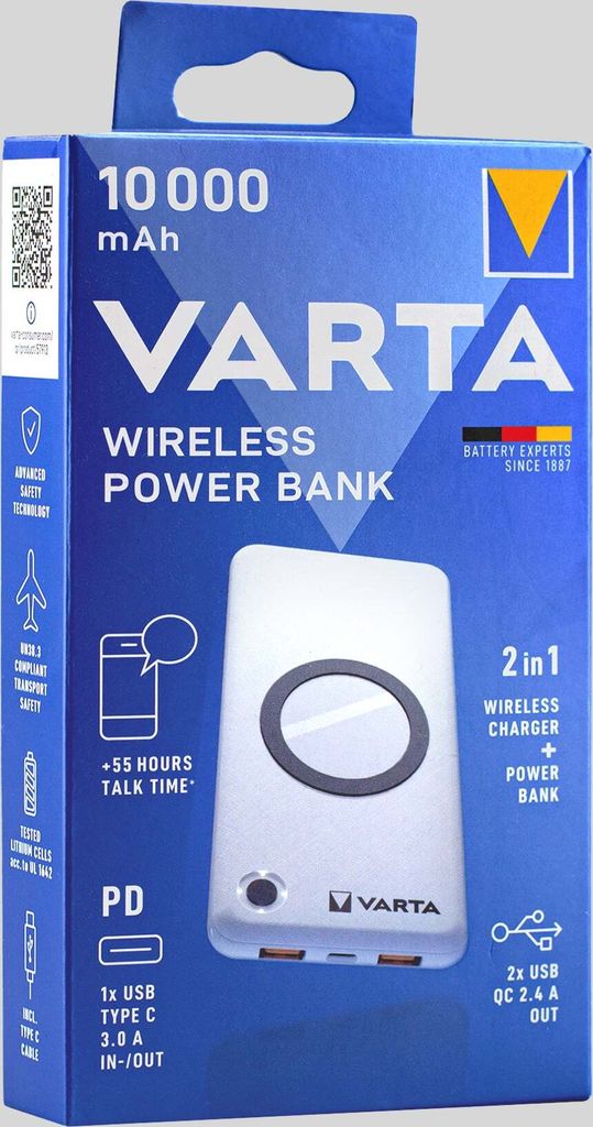 VARTA Zusatzakku "Wireless Power Bank" 10.000 mAh weiß Produktbild 43