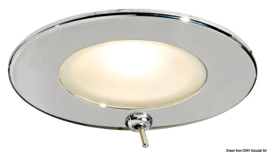 Luminaire encastrable LED Atria II poli miroir pour plafond de cabine