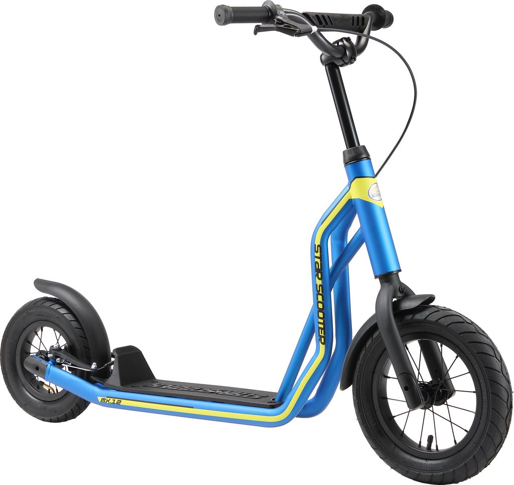 STAR SCOOTER Tretroller Kinderroller ab 6-7 Jahre | 12 Zoll 10 Zoll Mixed Edition | Blau