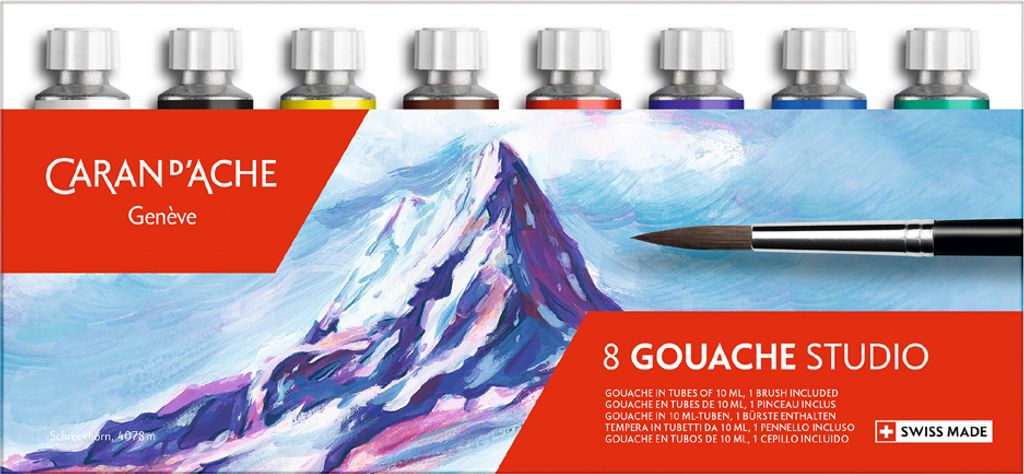 CARAN D'ACHE Gouache GOUACHE STUDIO in Farbtuben 8er Etui