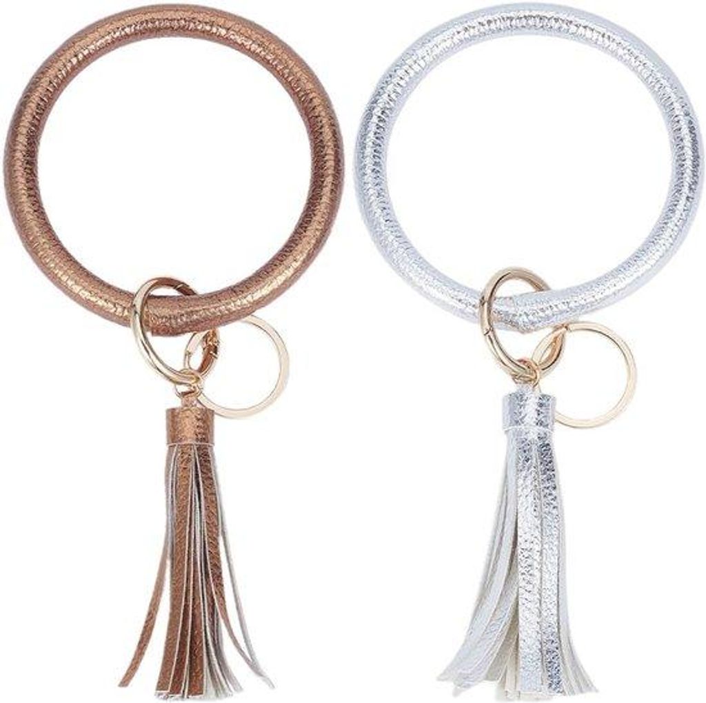 Lederarmbandschmuck - Gold-Silber-Armbänder für Damen und Herren - Schlüsselanhänger - Handtaschen-Portemonnaie-Accessoires