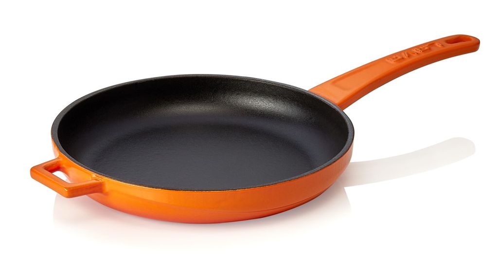 LAVA Brat- Servierpfanne aus emailliertem Gusseisen Orange ØxH: 21 x 3,5 cm