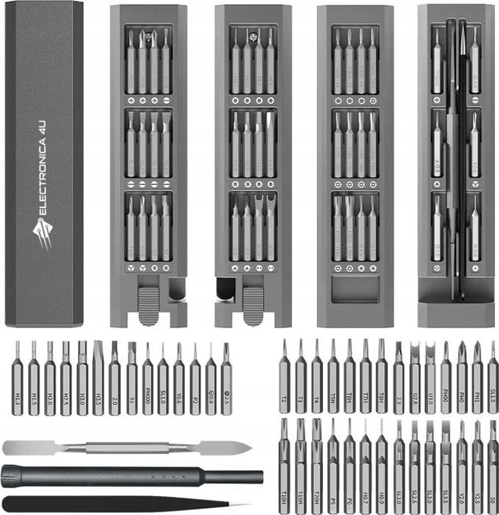 Multifunktionales Präzisionsschraubendreher-Set 46-in-1 S2 magnetische Spitze