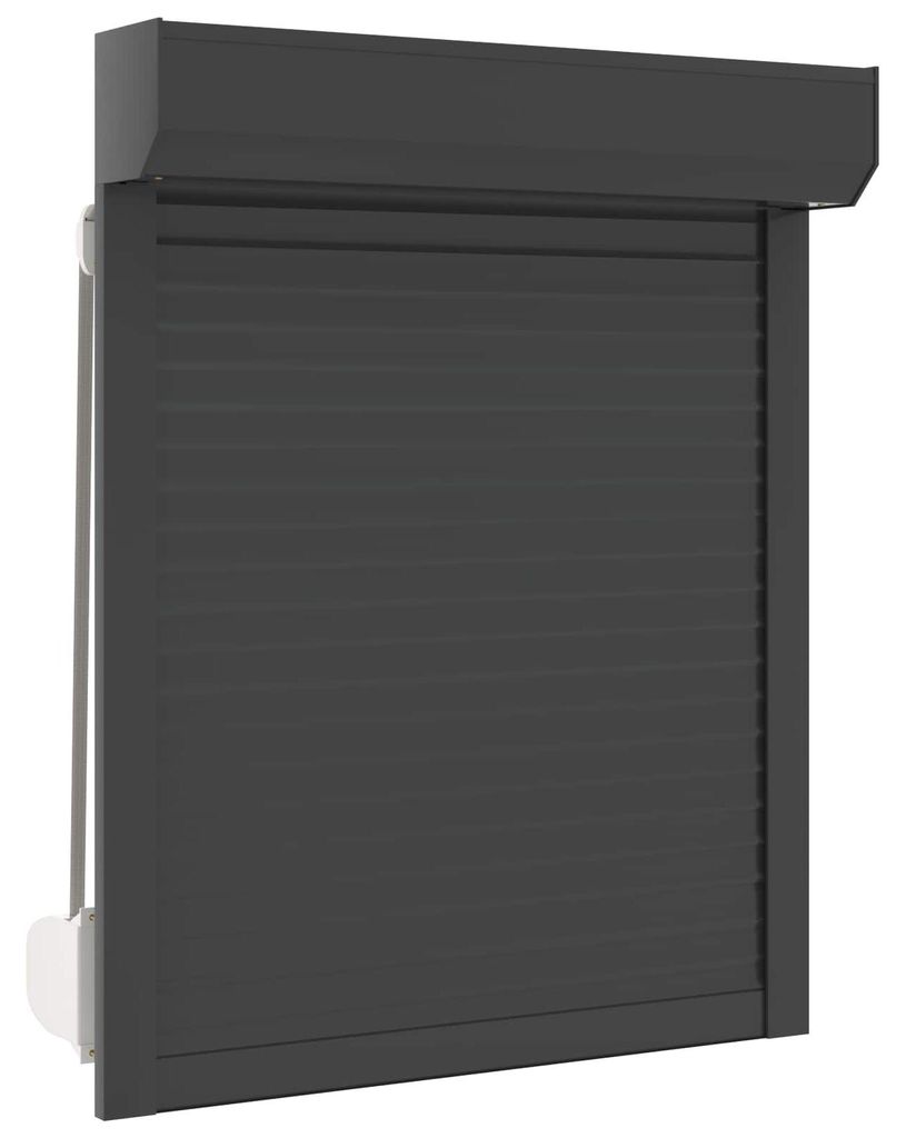 Rollladen Anthrazit 80 x 100 cm Aluminium und Polyurethan