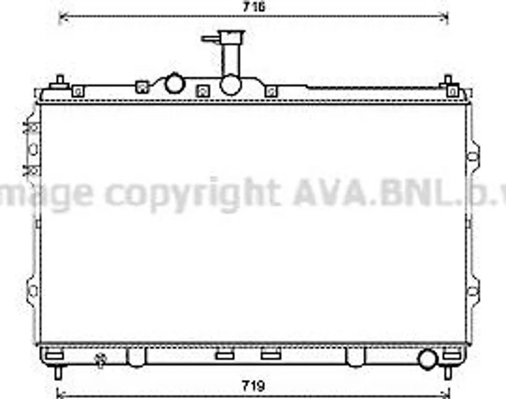 Radiateur moteur haute performance AVA HYA2418 compatible Hyundai H-1 durable
