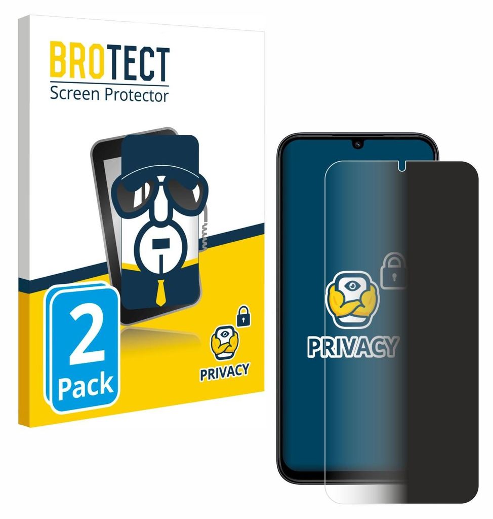 2x BROTECT Sichtschutzfolie für Xiaomi Redmi 15C Anti-Spy Privacy Sichtschutz Blickschutz Folie Blaulicht-Schutz