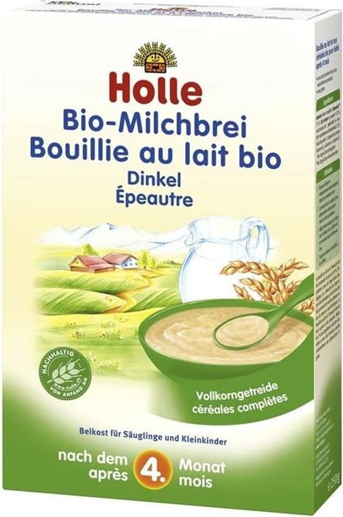 KASZKA MLECZNO - ORKISZOWA BEZ DODATKU CUKRÓW OD 5 MIESIĄCA BIO 250 g - HOLLE