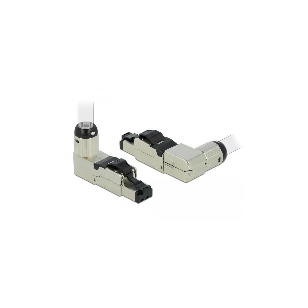 Fiche RJ45 Cat 8.1 Mâle en Métal pour Câblage Réseau Haut Débit 40Gpbs