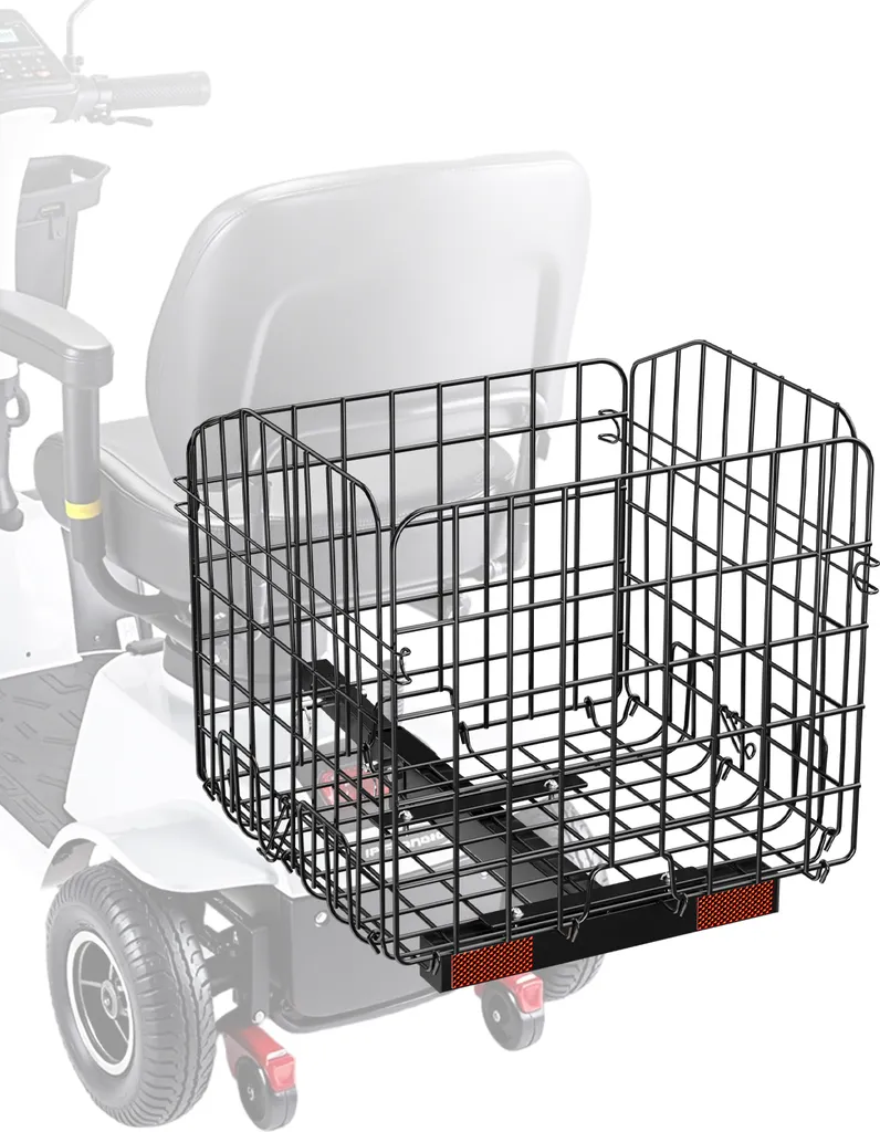 Grand Panier en Acier 45x45 cm pour Scooter et Mobilité Réduite VEVOR