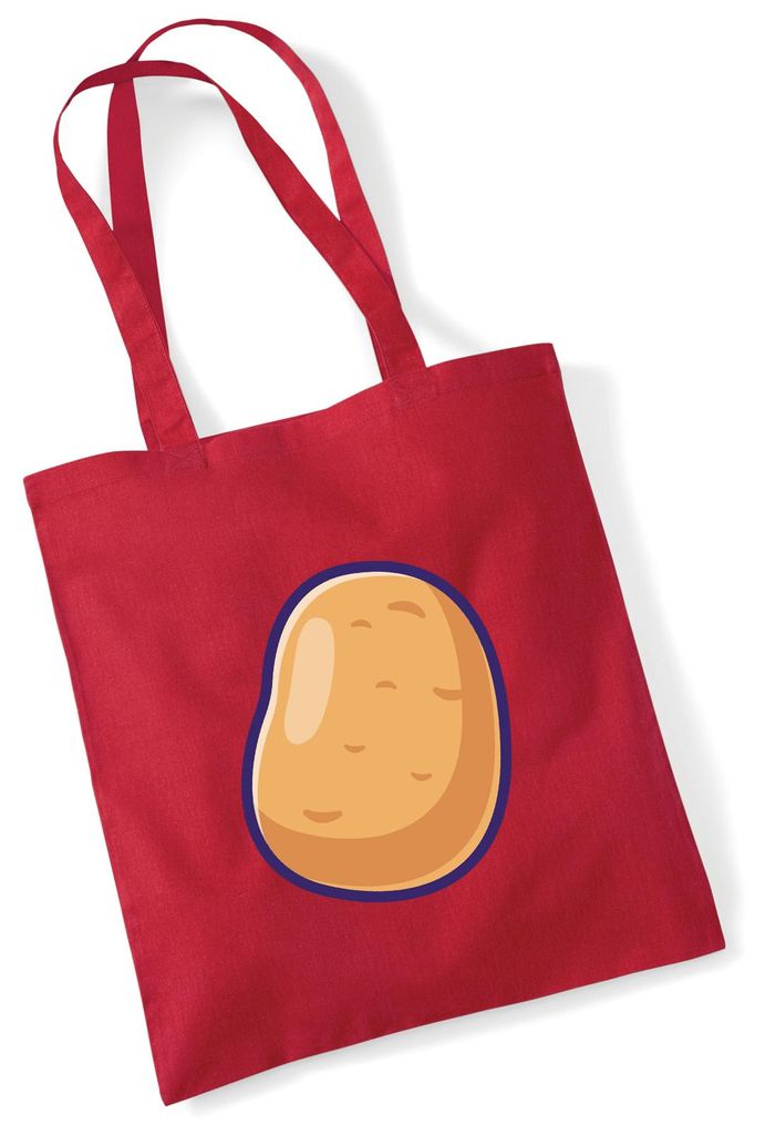 Huuraa Jutebeutel Kartoffel Comic 10 Liter Classic Red Baumwolle Tasche Geschenkidee