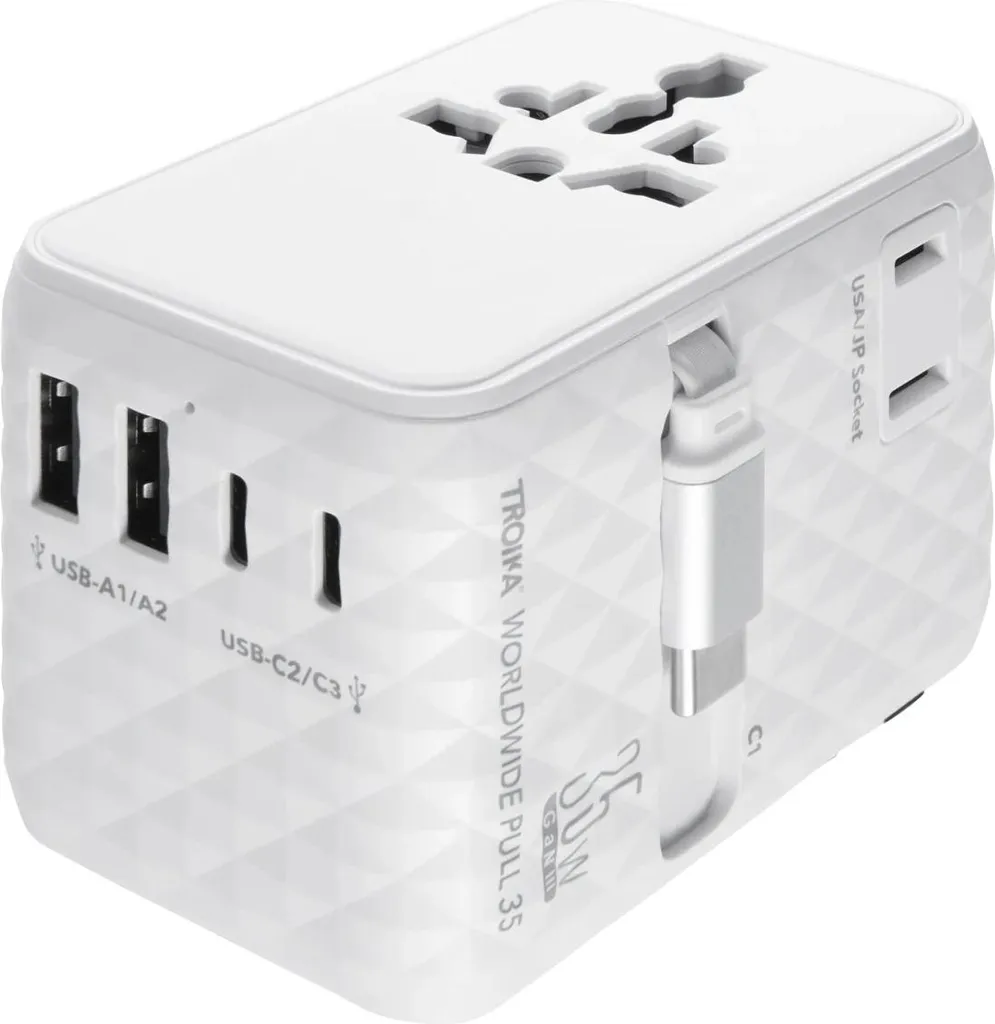 Adaptateur Prise Universelle de Voyage WORLDWIDE PULL 35 pour Globe-trotter