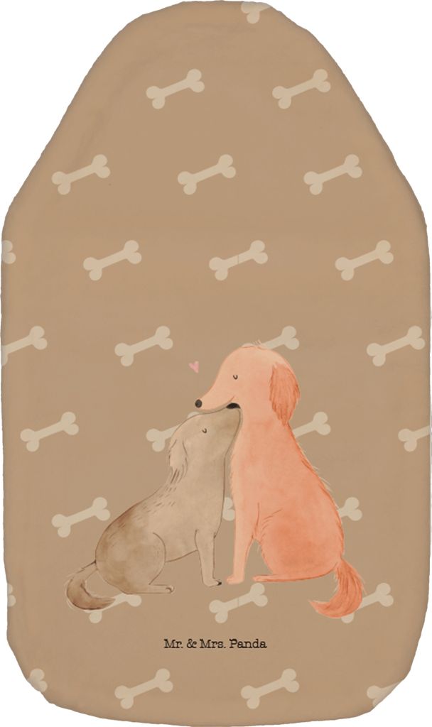 Mr. & Mrs. Panda Wärmflasche Hunde Liebe - Hundeglück - Geschenk, Hund, Herz, Bettflasche, Wärmekissen, Liebespaar, Sprüche, mit Bezug, Flausch...