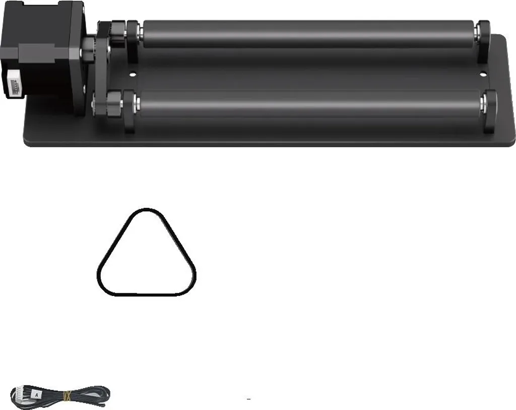 Rouleau rotatif réglable noir pour graver sans glissement au laser CNC