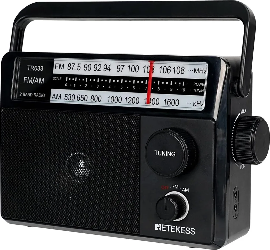 Radio portable senior AM FM facile à régler avec un son clair et fort