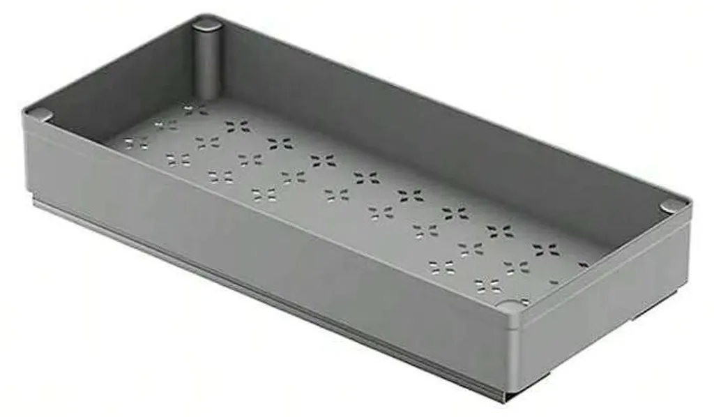 Organisateur de placard coulissant gris 18 cm en plastique résistant
