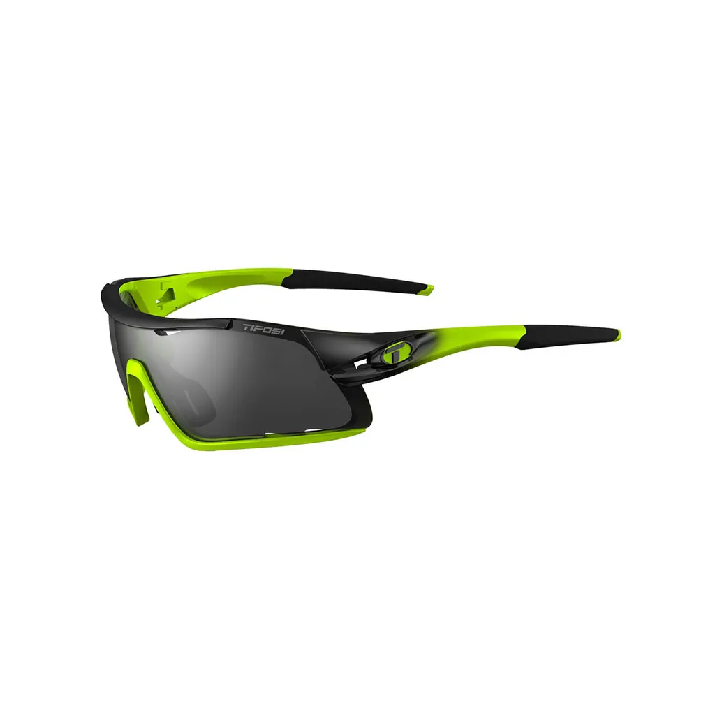 Lunettes de Cyclisme Tifosi Davos Noir/Vert - Équipement Route et VTT