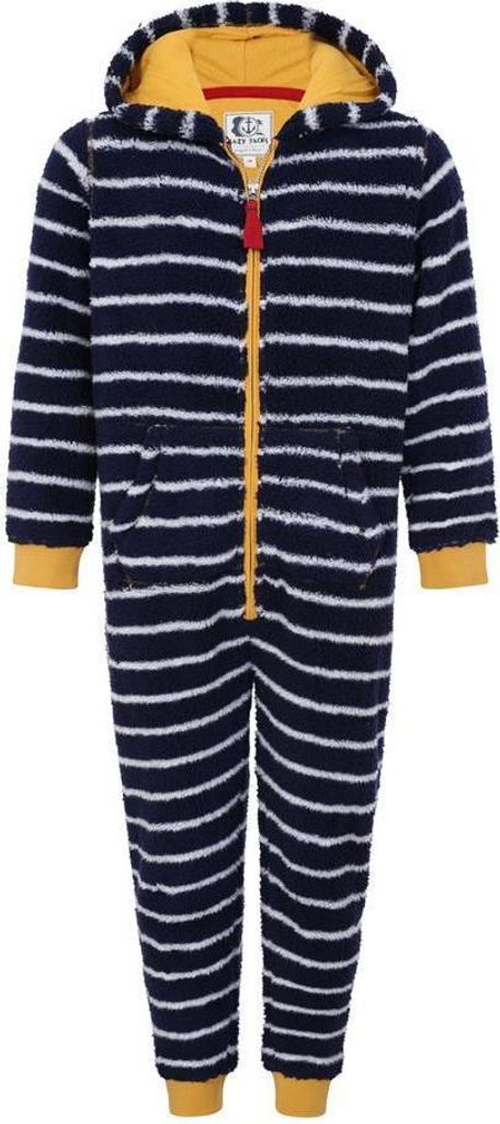 Lazy Jacks - All-in-One Nachtwäsche für Jungen, Anliegende Passform LJ329 (116) (Marineblau)