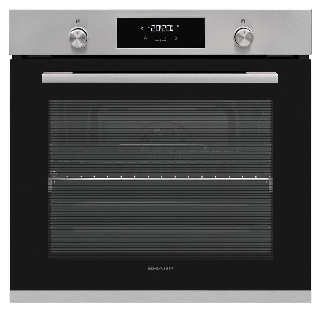 SHARP Einbaubackofen 71L Multifunktionsbackofen Umluft Edelstahl K-71P28INM-EU