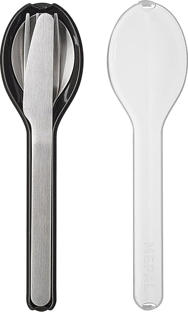 Set di posate Mepal ellipse 3 pezzi - nero nordico Immagine del prodotto 