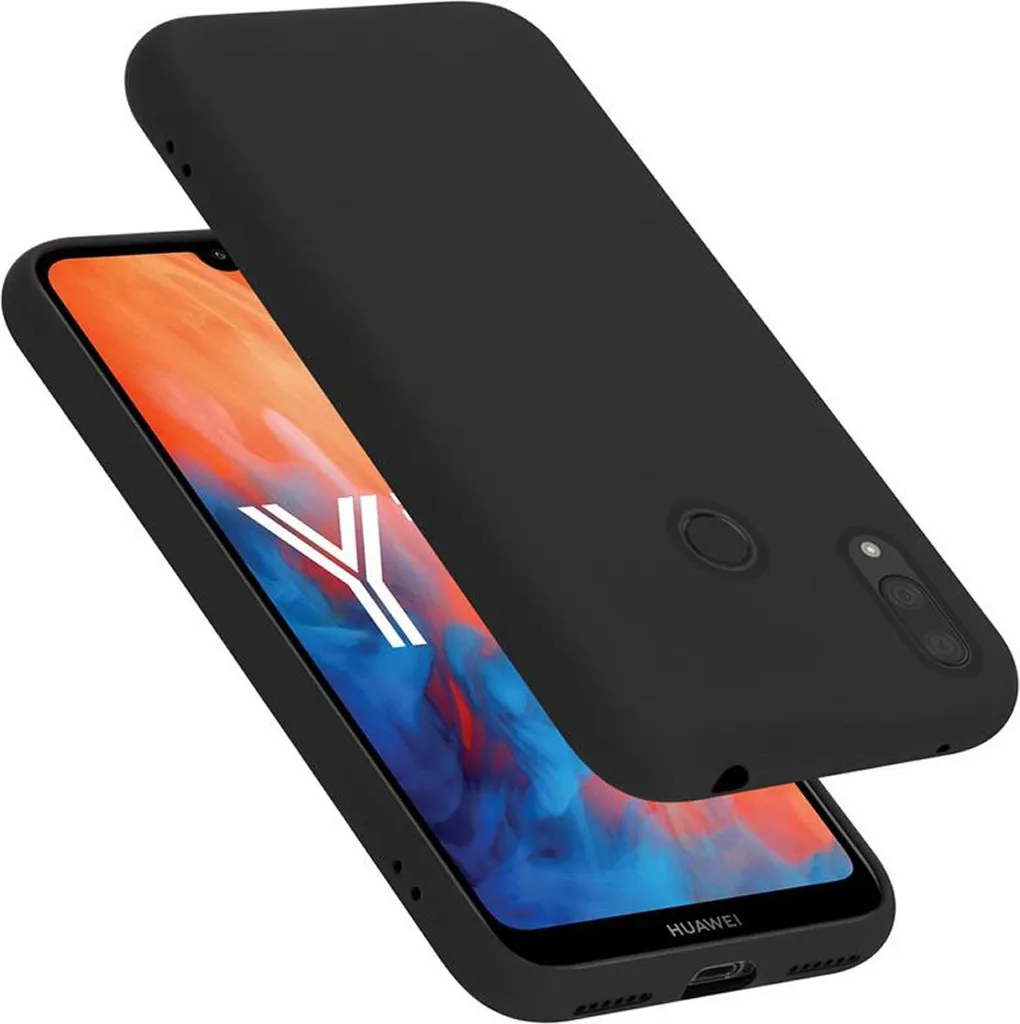 Cadorabo custodia protettiva per Huawei Y7 2019 / Y7 PRIME 2019 cover in nero custodia del telefono cellulare Custodia Cover TPU custodia