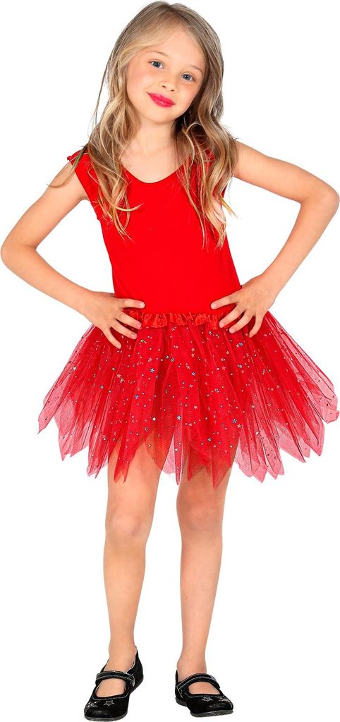 Glitzer Tutu Rot Kinder Produktbild 