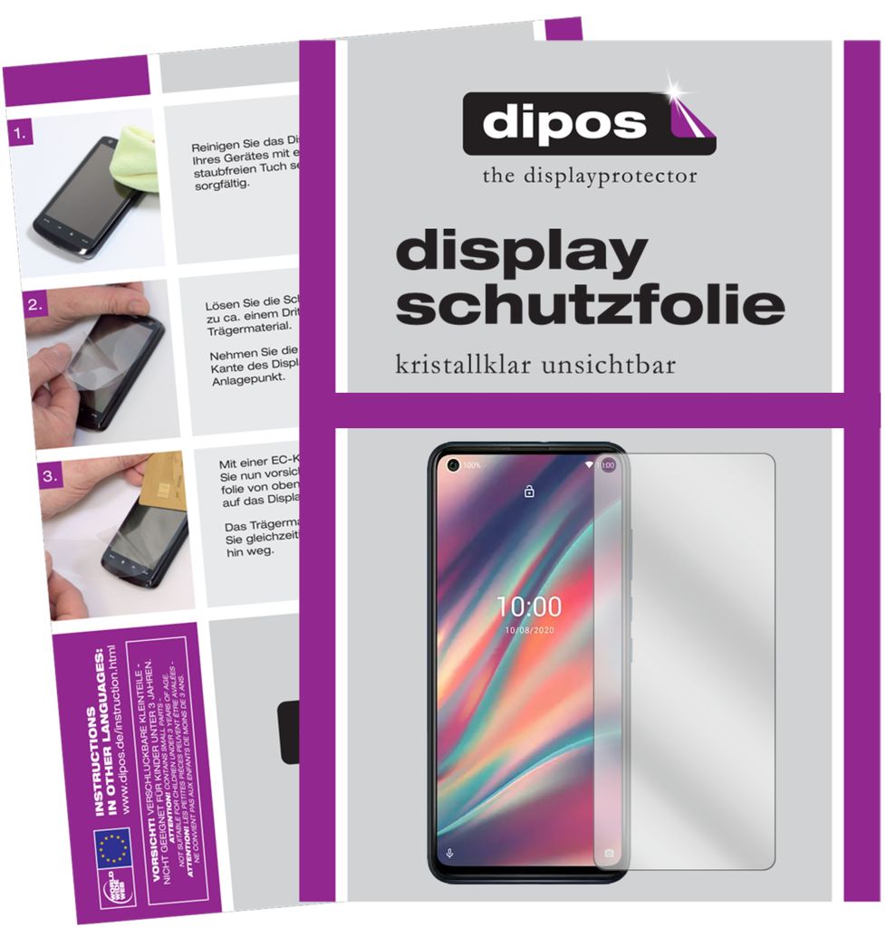 6x Schutzfolie für Wiko View5 Plus klar Displayschutzfolie Folie Display Schutz dipos