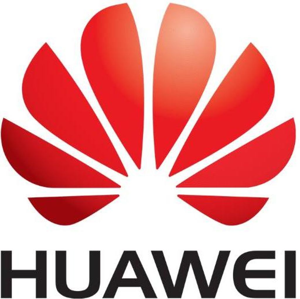 The Huawei logo is displayed prominently against a white background.